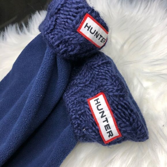 Tall socks for rain boots knit navy blue 💙 - Picture 3 of 5